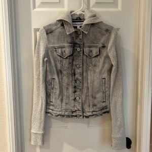 • Express Jeans Denim & Soft Sleeved Hooded Jacket Size XS